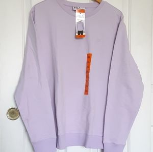 Fila pastel lavender crew neck sweater